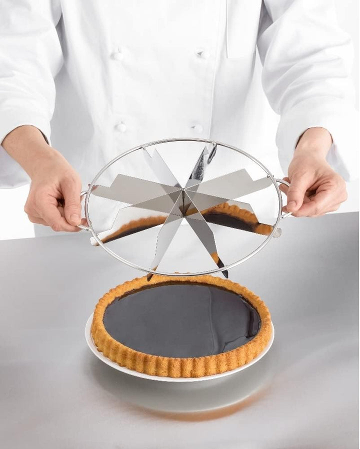 Tortenteiler | Rund | Edelstahl |Kuchenteiler | Kuchen Slicer Tortenteiler | Kunststoff Tortenteiler