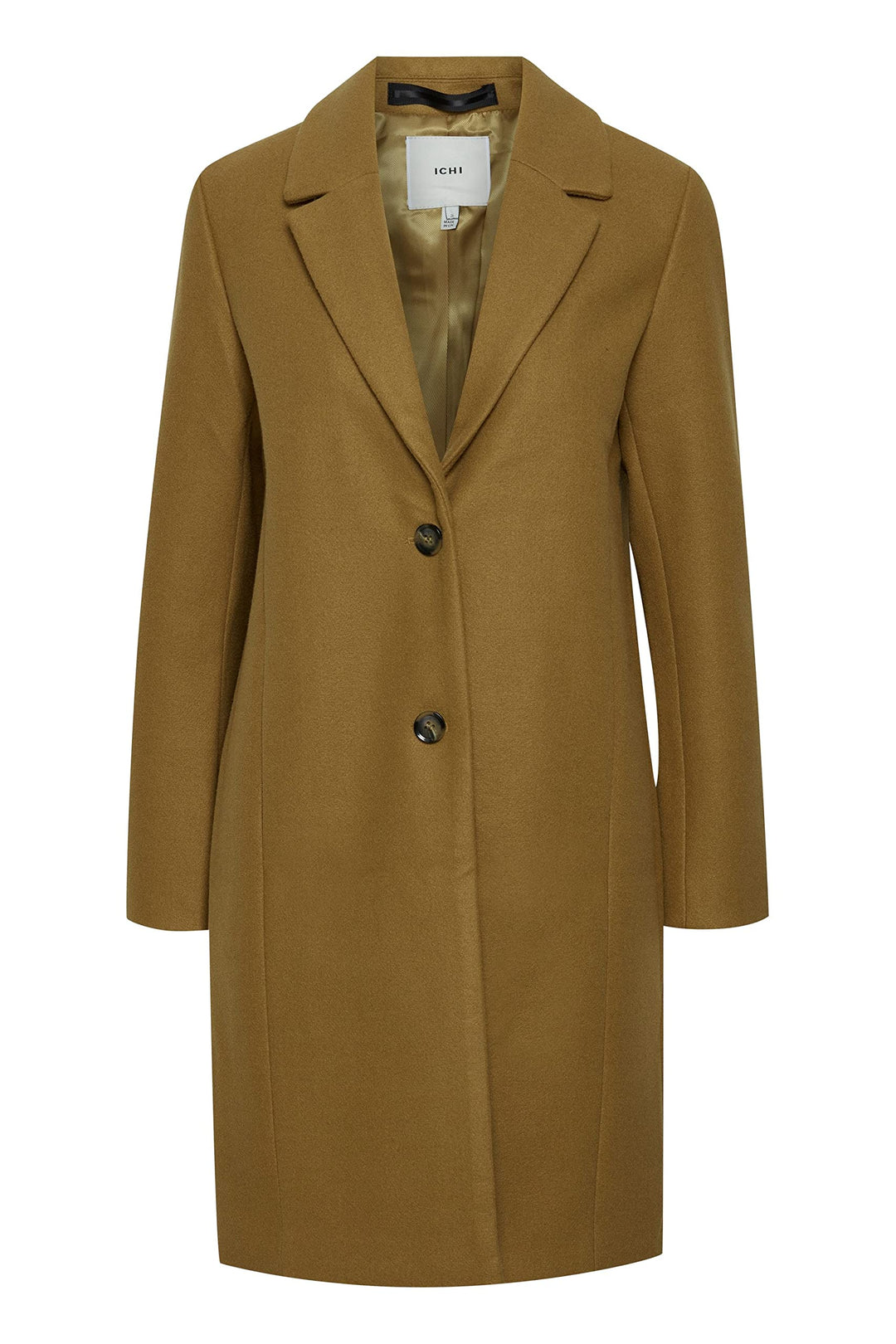 ICHI IHJANNET JA4 Damen Steppmantel Wintermantel Winterjacke Kurzmantel mit Reverskragen und Knöpfen