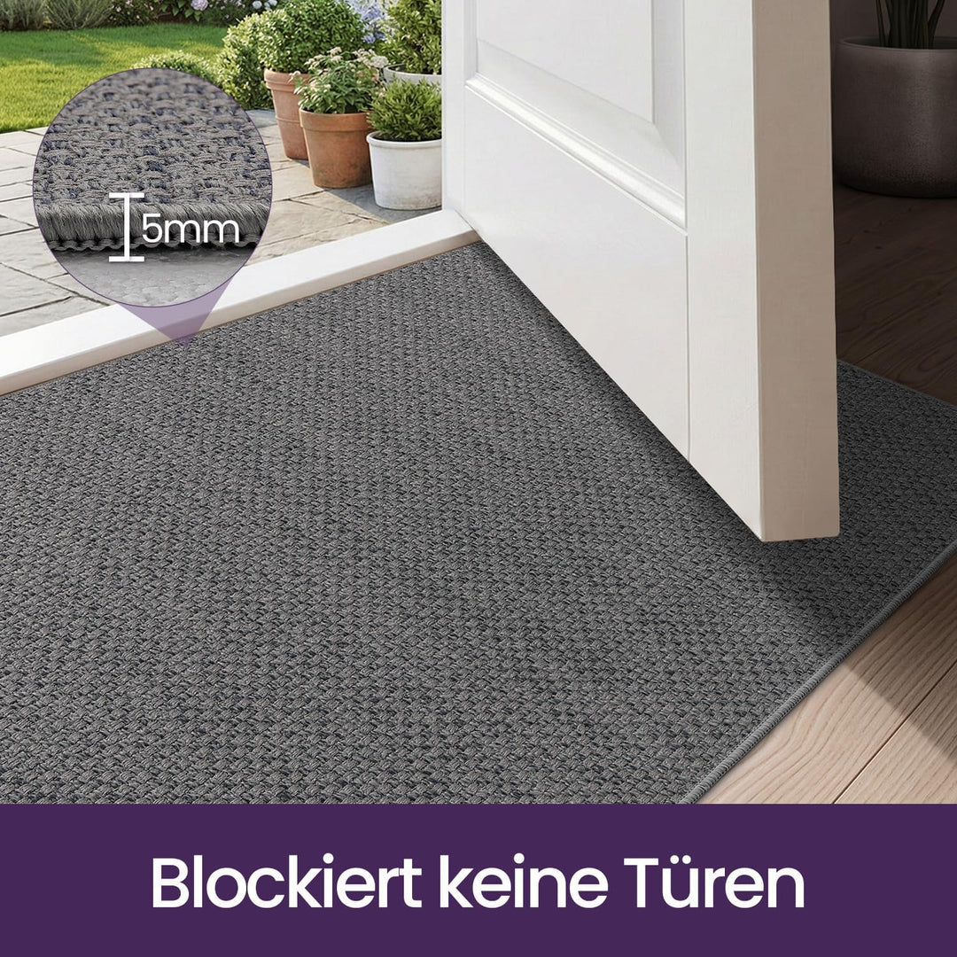 DEXI Schmutzfangmatte Innen 90 x 140 cm, rutschfest Fussmatte waschbar, absorbierend Fussmatte, Dünn
