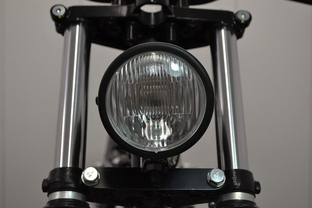 4.5" Vintage Style Individuell Retro Motorrad Scheinwerfer - Mattschwarz