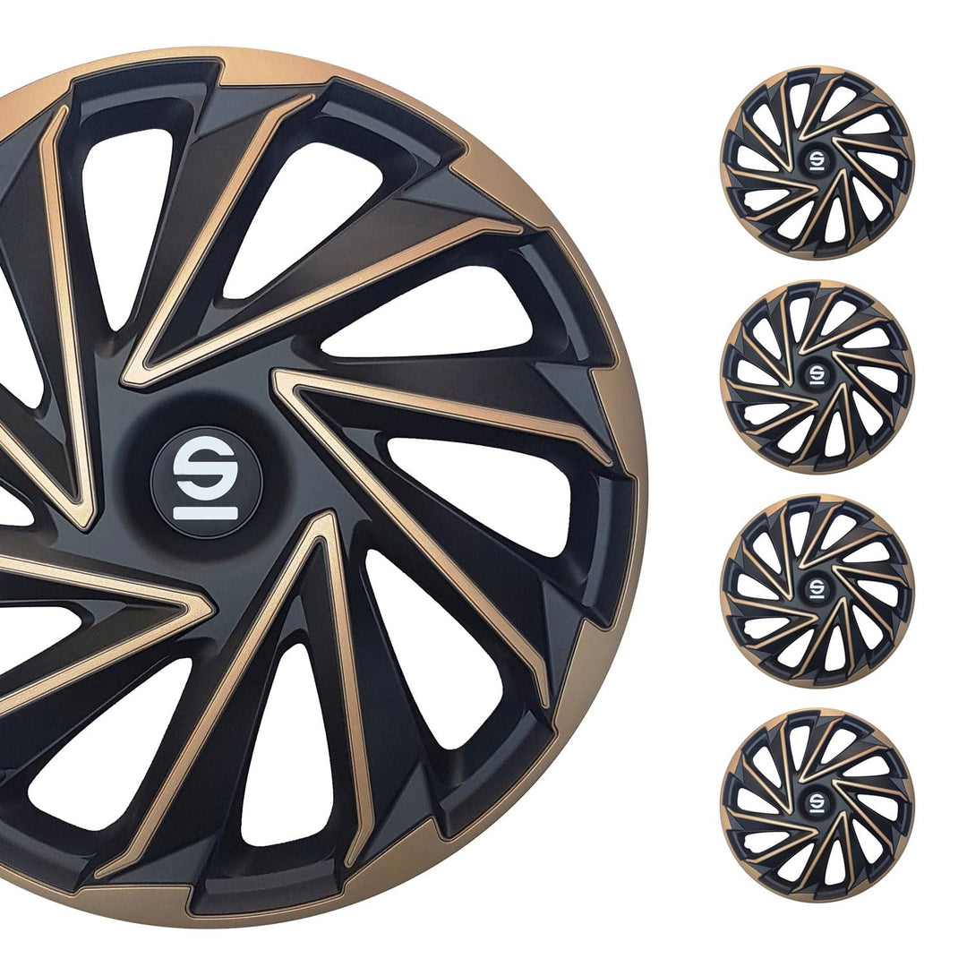 Sparco Radzierblenden Varese - 14-Zoll - Gold/Schwarz - Satz mit 4 Stück