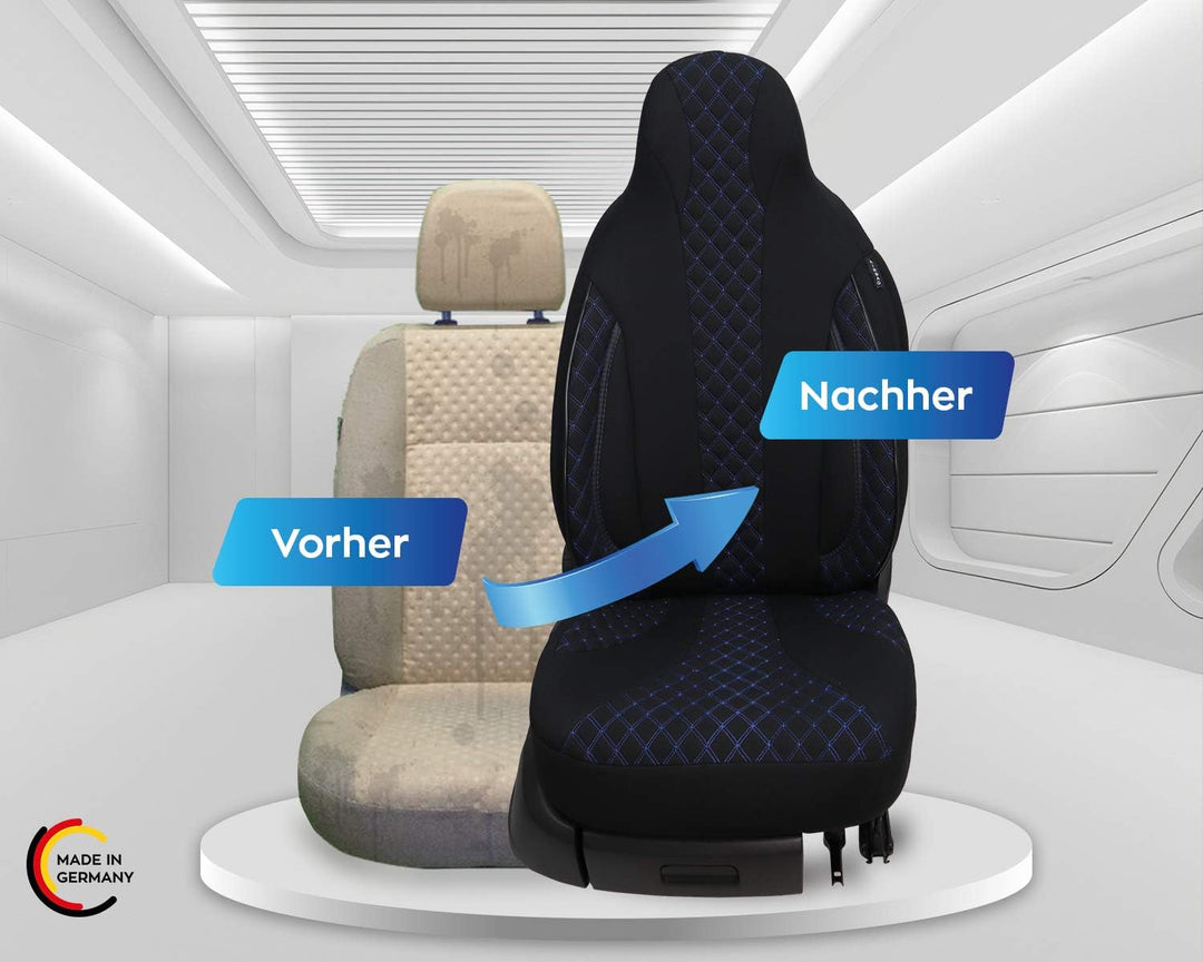 BREMER SITZBEZÜGE Mass Piloten Auto Schonbezüge kompatibel mit Dacia Spring Fahrer &amp; Beifahrer ab 20