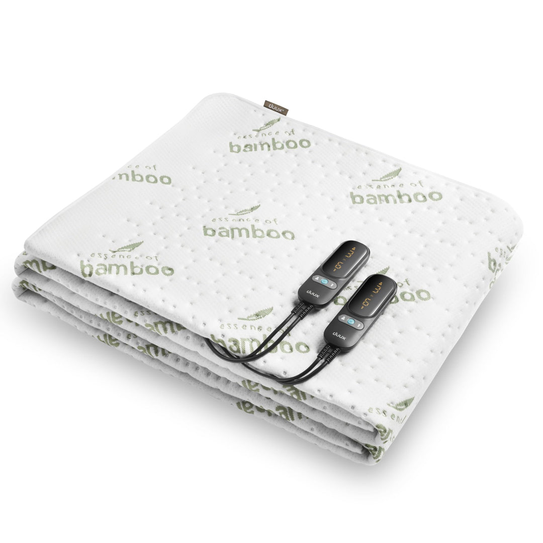 Duux Snooze Bambus Elektrische Unterdecke – Bambus Decklack – 6 Heizstufen & Timer – 2 Zonen für Kör
