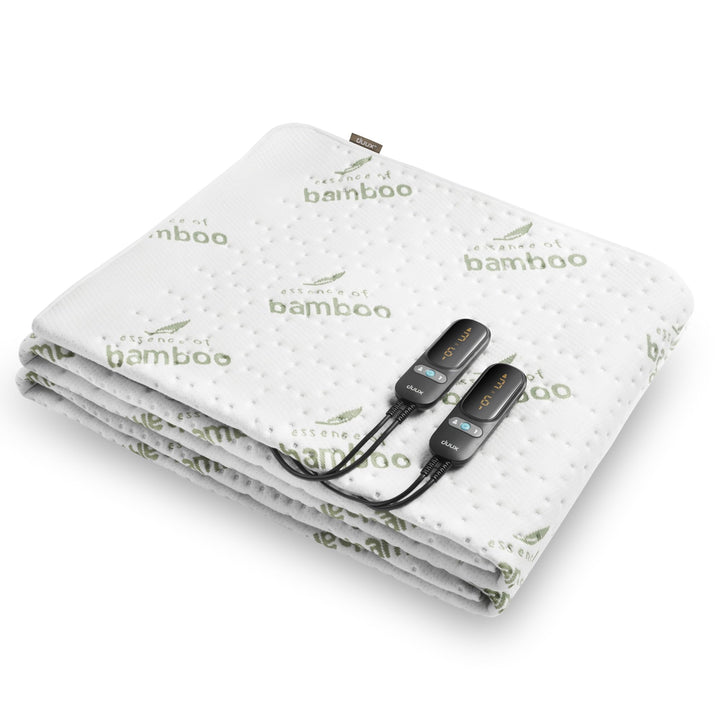Duux Snooze Bambus Elektrische Unterdecke – Bambus Decklack – 6 Heizstufen & Timer – 2 Zonen für Kör