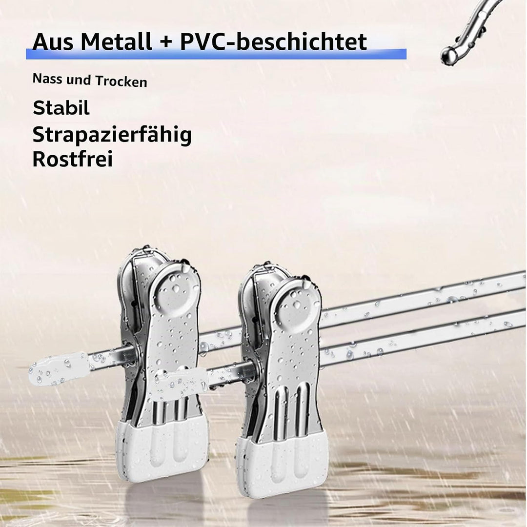 ABHENG 20 Stück Metall Hosenbügel, Anti-Rutsch Kleiderbügel, Platzsparend Rockbügel mit 360° Drehbar