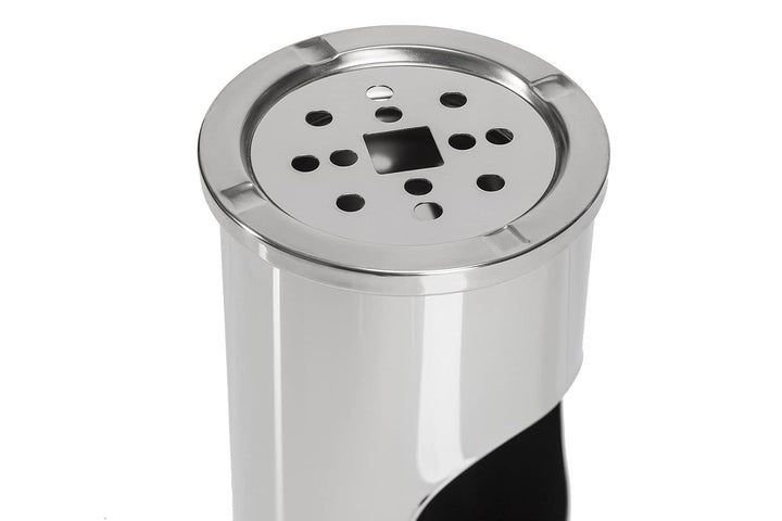 METLEX, Standascher mit Mülleimer (Chromstahl) MX9158 SL Silber, Silber