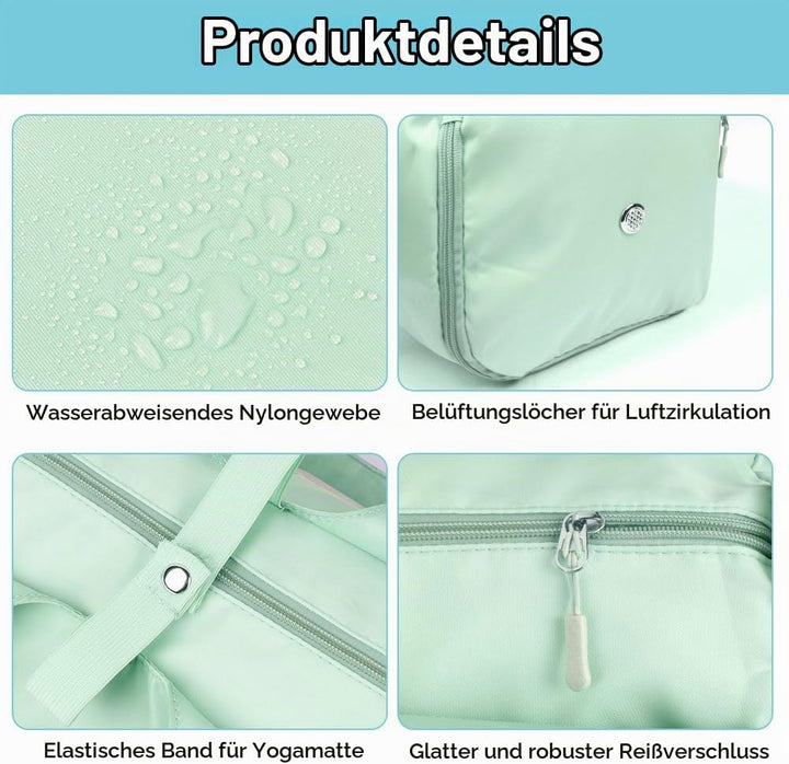Sporttasche, Reisetasche mit Schuhfach &amp; Nassfach, Gross Gym Tasche für Damen und Herren, Wasserdich