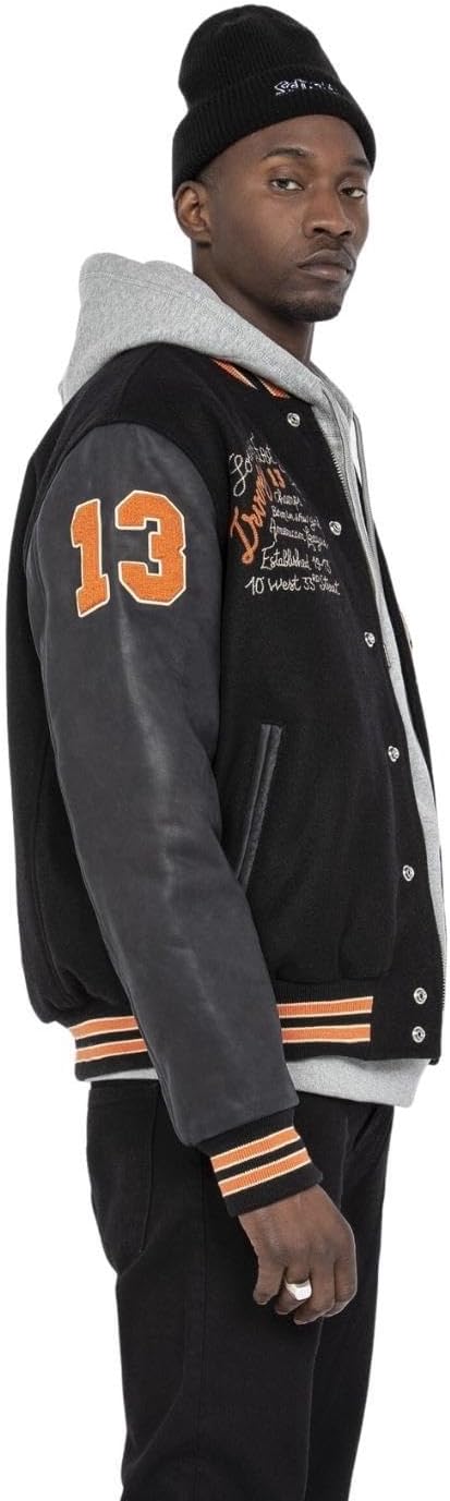 Schott NYC Herren Lcteddybd Jacke L Schwarz / Schwarz, L Schwarz / Schwarz