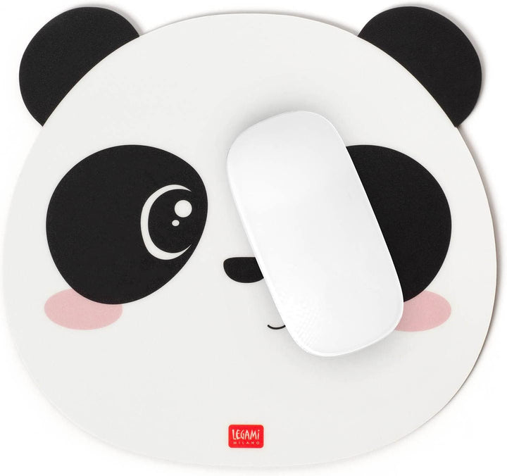 Legami - Mauspad, Mauspad mit Staub- und blendfreier PVC-Oberfläche, Rutschfester Gummiboden, Panda