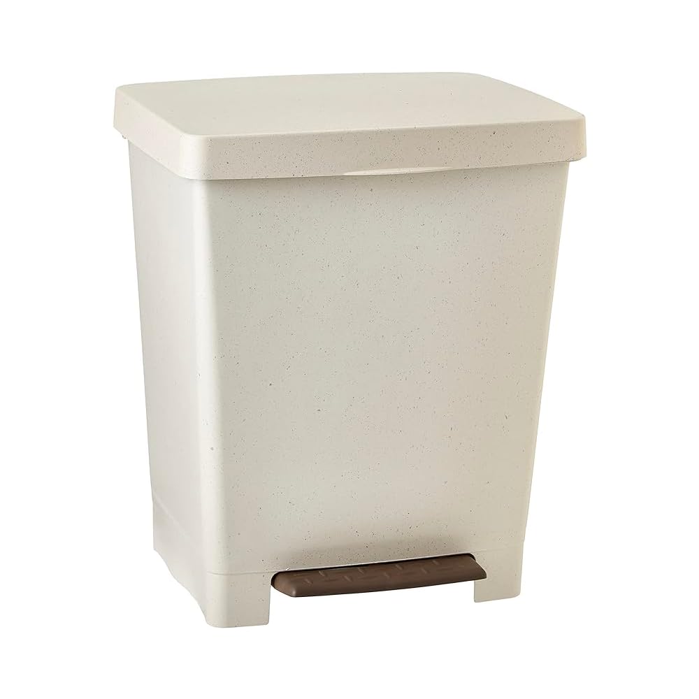 TATAY Cubik Mülleimer mit Pedal 21L | Mattes Finish | Innen und Aussen | Für 20–30L Beutel | BPA-fre