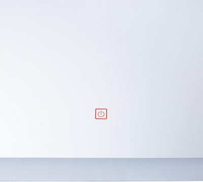 Beliani Badspiegel Silber LED-Beleuchtung rechteckig 80x60 cm Antibeschlagsystem Corroy