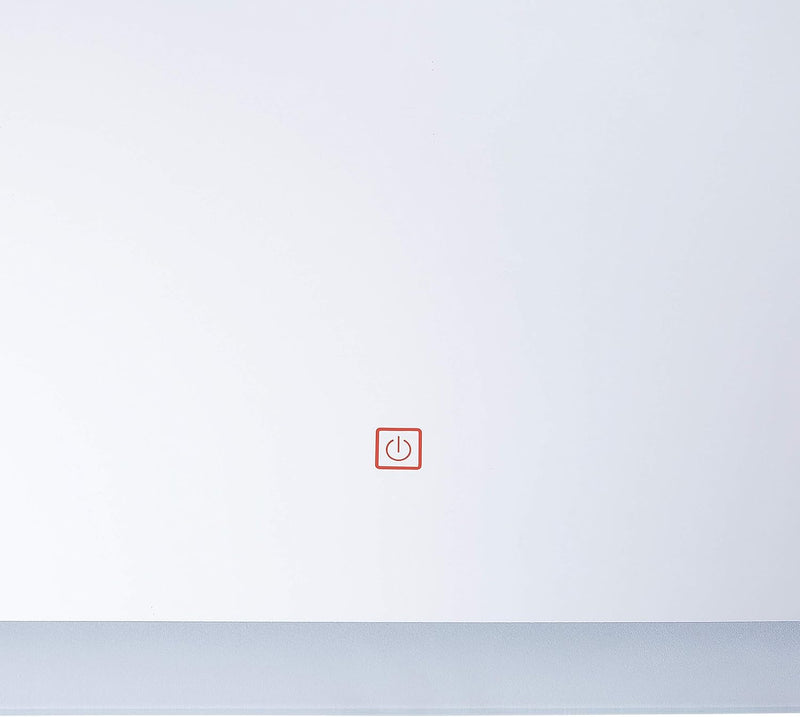 Beliani Badspiegel Silber LED-Beleuchtung rechteckig 80x60 cm Antibeschlagsystem Corroy