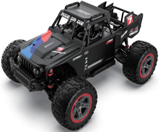 DEERC 207E 1/10 Brushless RC Truck für Erwachsene, 55 KMH schnelles RC Auto, 4WD Elektro-Geländewage