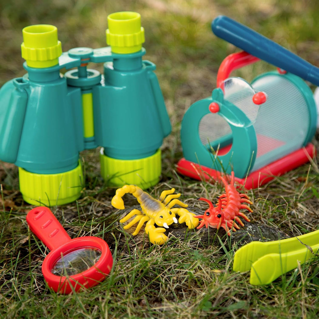 B. toys - Kleine Entdecker - Entdecker-Kit für Kinder - Outdoor-Spielzeug - Insektennetz, Fernglas,