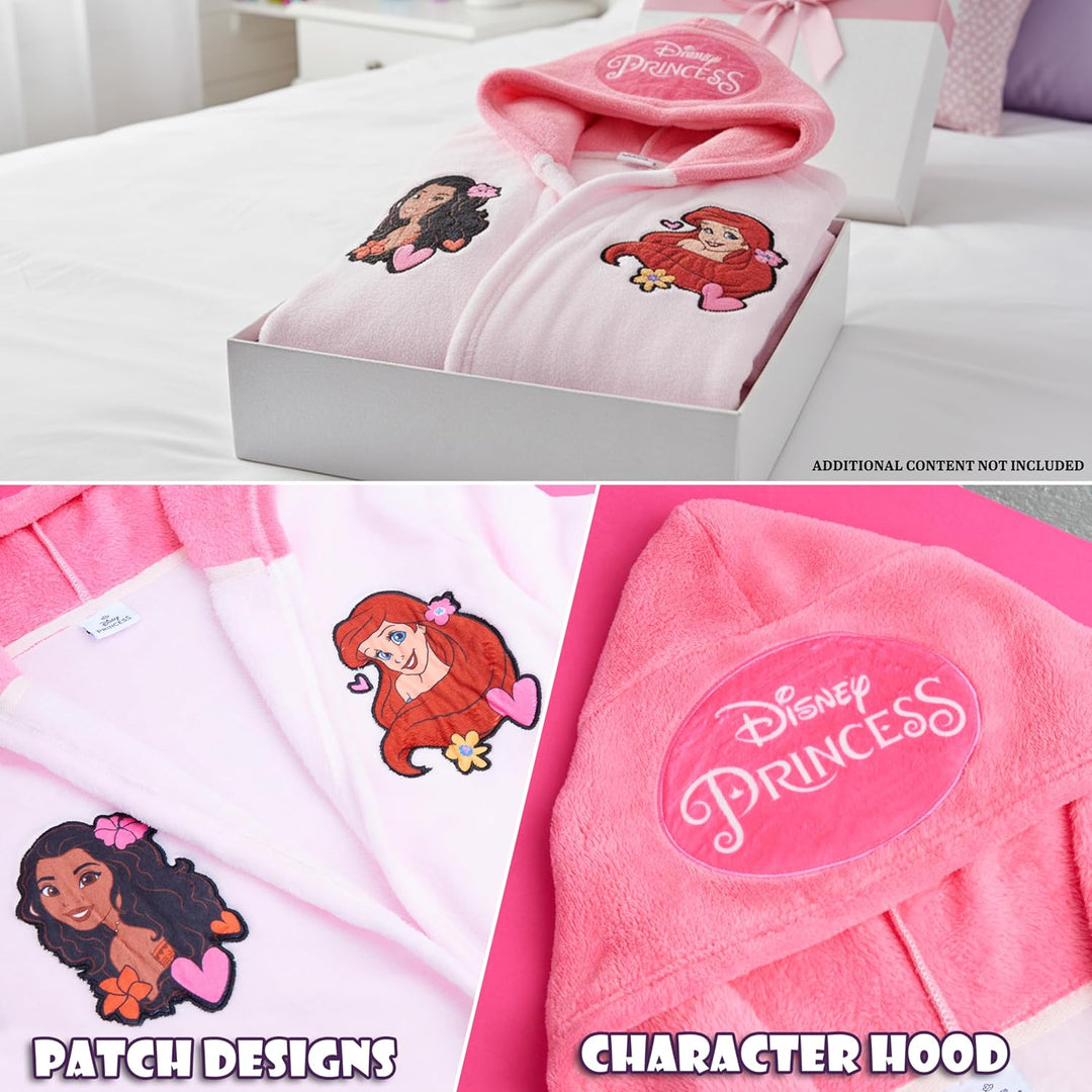 Get Trend Bademantel Mädchen, Flauschig mit Prints von Stitch und Angel, Barbie, Disney Prinzessinne