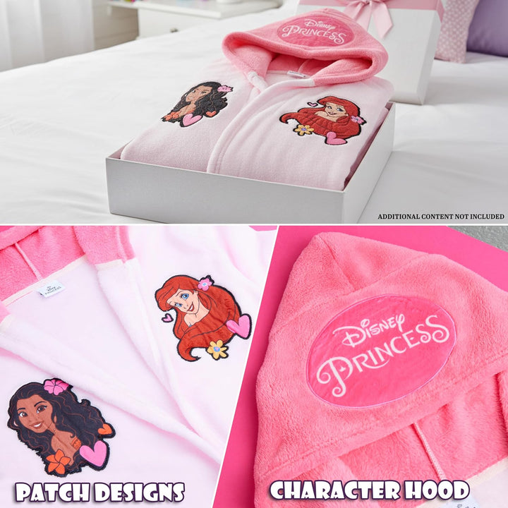 Get Trend Bademantel Mädchen, Flauschig mit Prints von Stitch und Angel, Barbie, Disney Prinzessinne