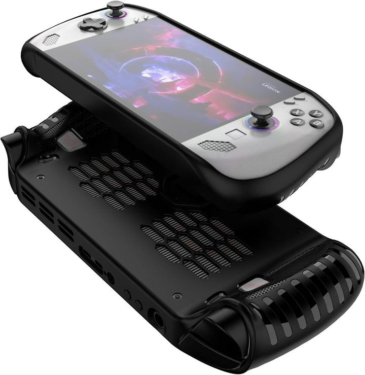 GIOPUEY Hülle Kompatibel mit Lenovo Legion Go S - mit Ständer - weicher TPU Rahmen - rutschfest - Le