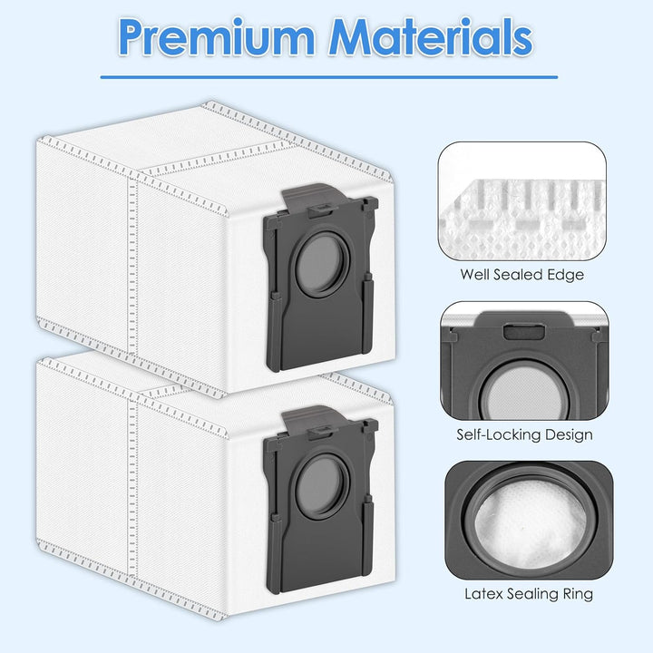 (12 Stück) Staubbeutel für Dreame L10s Ultra Gen 2, L10s Ultra, L40 Ultra, L50 Ultra, X30/X40/X50 Ul