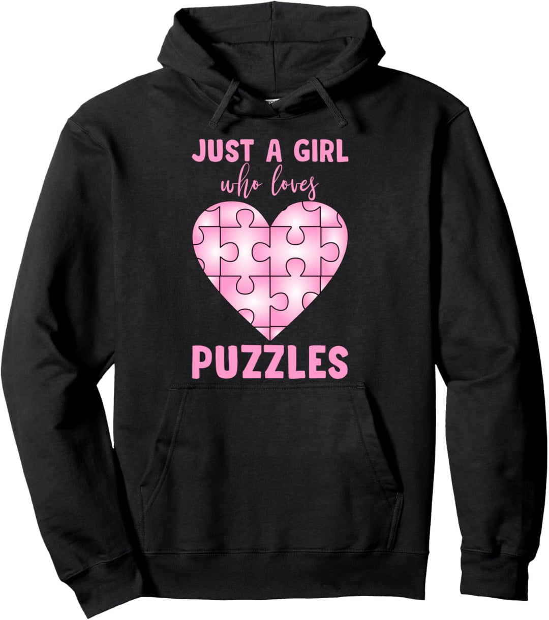Lustiges Herz-Puzzleteil Just A Girl Who Loves Puzzles Pullover Hoodie
