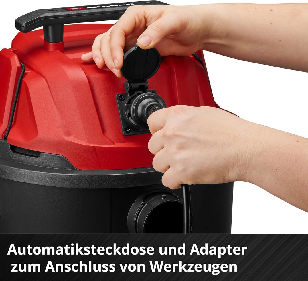 Einhell Nass-Trockensauger TC-VC 3055 A (850 Watt, 190 mbar Saugleistung, Automatiksteckdose, 30 L A