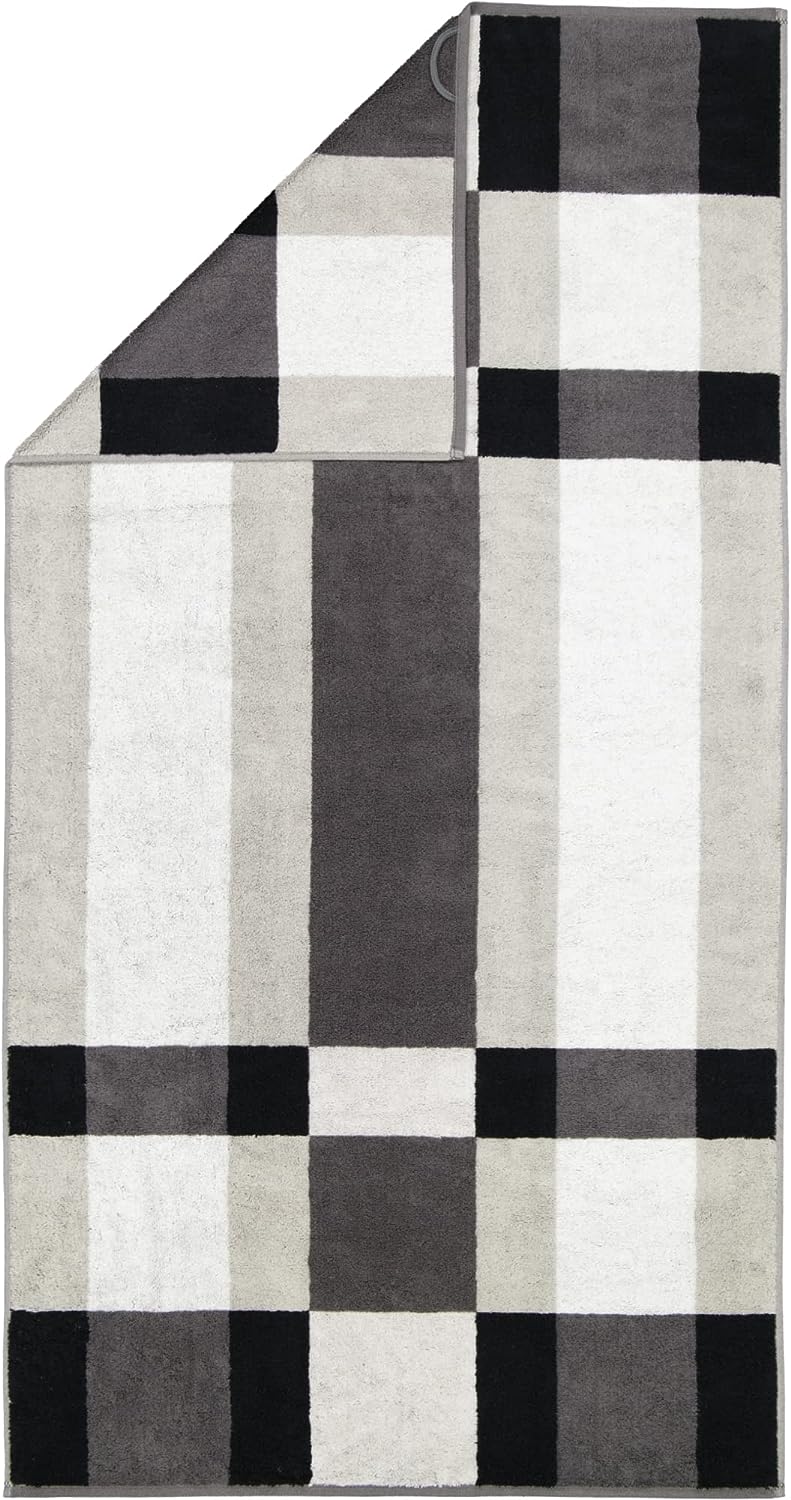 CAWÖ Home Handtücher Delight Karo 6219 Platin - 77 Duschtuch 70x140 cm, Duschtuch 70x140 cm