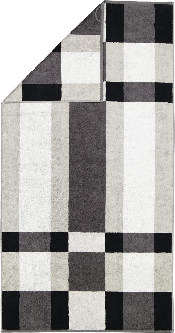 CAWÖ Home Handtücher Delight Karo 6219 Platin - 77 Duschtuch 70x140 cm, Duschtuch 70x140 cm