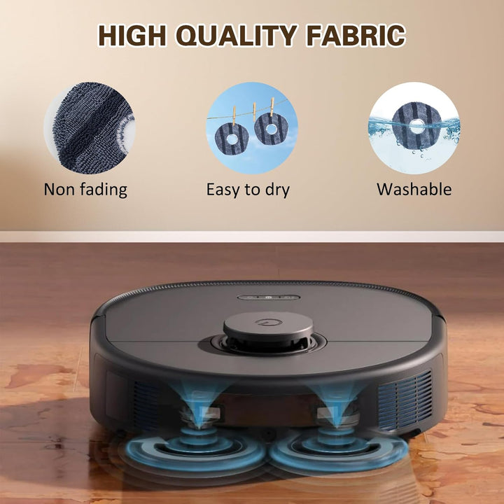 VIEWALL 19 Pack Zubehör für Eufy X10 Pro Omni Staubsauger,1 Hauptbürste,4 Wischtuch-Pads,4 Seitenbür