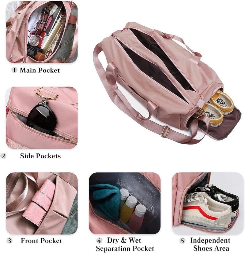 CORIOS Nylon Reisetaschen Duffle Bag Sporttasche Fitnesstasche Schwimmtasche für Herren/Damen Weeken