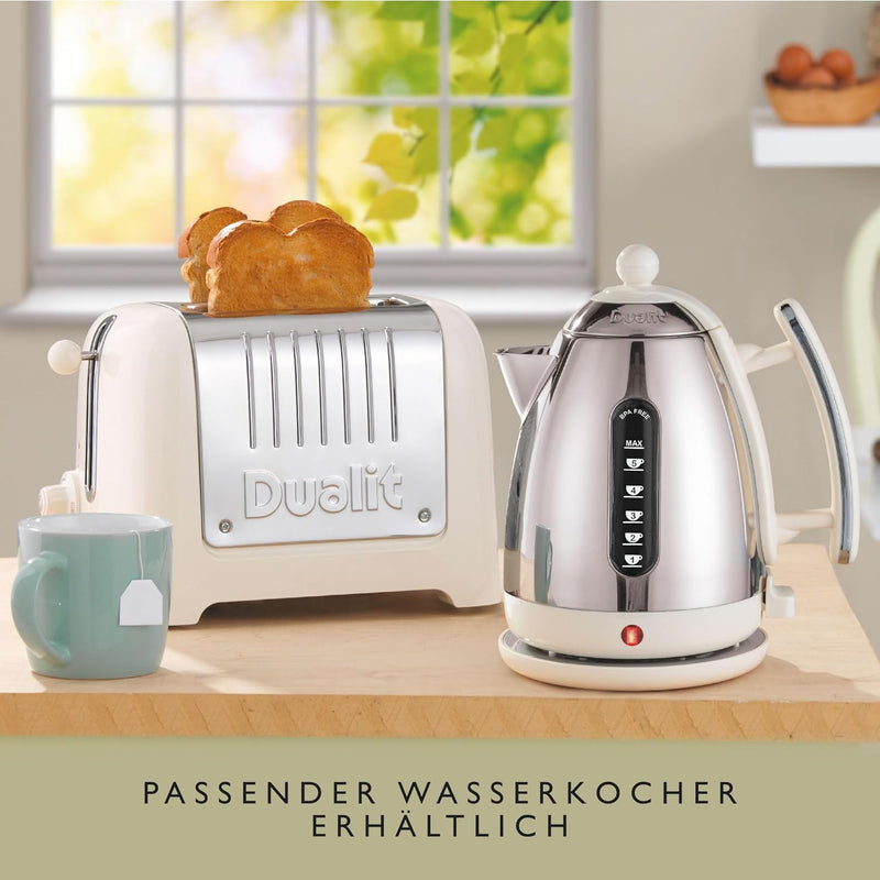 Dualit Lite 2 Scheiben Toaster - 1,1kW Toastet 60 Scheiben Toast Pro Stunde - Poliert mit Rand in Ca