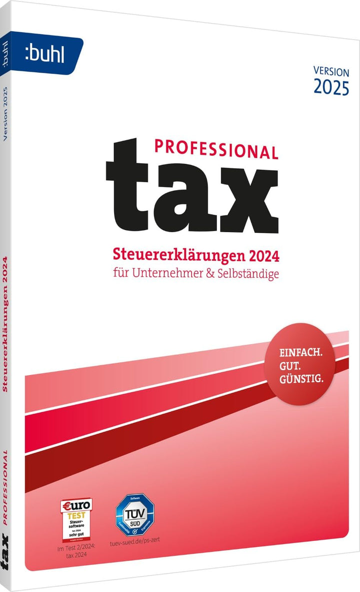 Tax 2025 Professional (für Steuerjahr 2024|100 Abgaben|Standardverpackung Disc in Standardverpackung