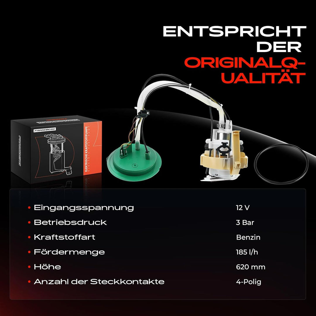 Frankberg Kraftstoffpumpe Benzinpumpe Kraftstoff-Fördereinheit Modul Satz ohne Drucksensor 4-Polig K