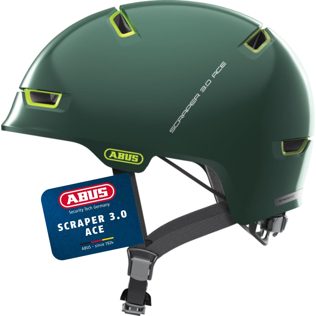 ABUS Stadthelm Scraper 3.0 ACE - Robuster Fahrradhelm für den Stadtverkehr - für Damen und Herren L