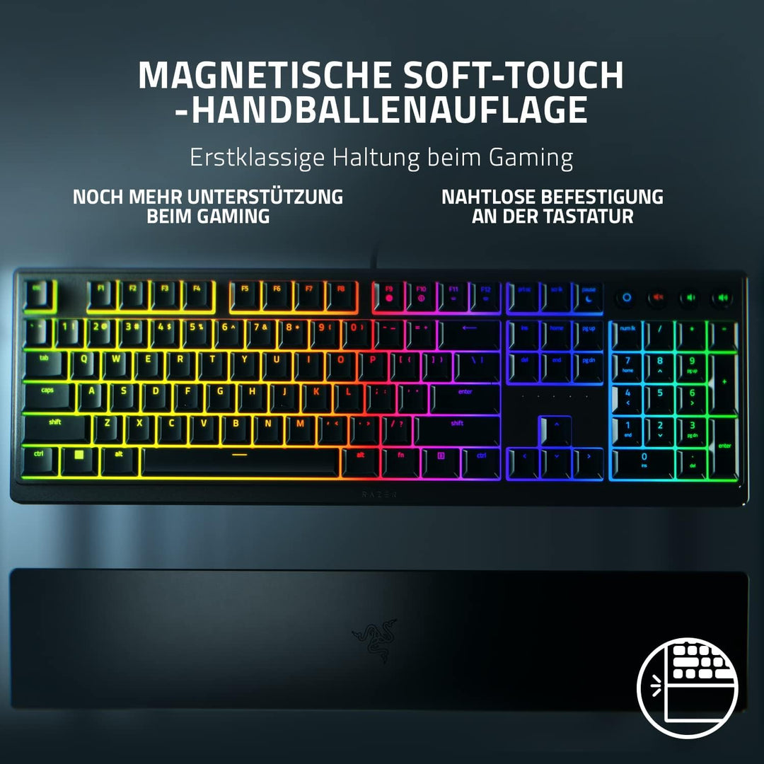Razer Ornata V3 - Flache Mecha-Membran-Gaming Tastatur (Hybrid Mecha-Membran-Switches, Magnetische S