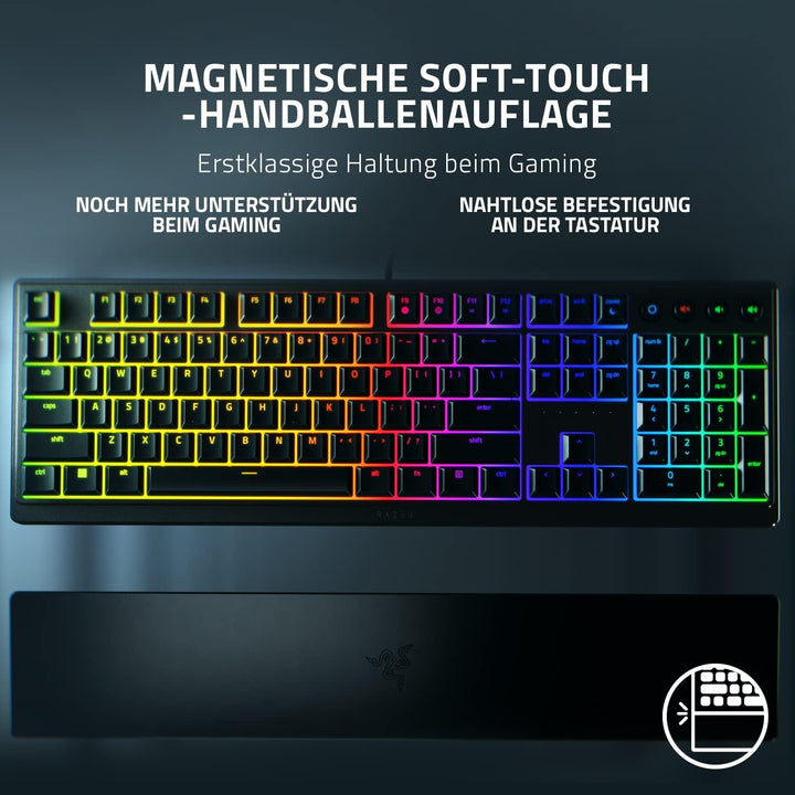 Razer Ornata V3 - Flache Mecha-Membran-Gaming Tastatur (Hybrid Mecha-Membran-Switches, Magnetische S