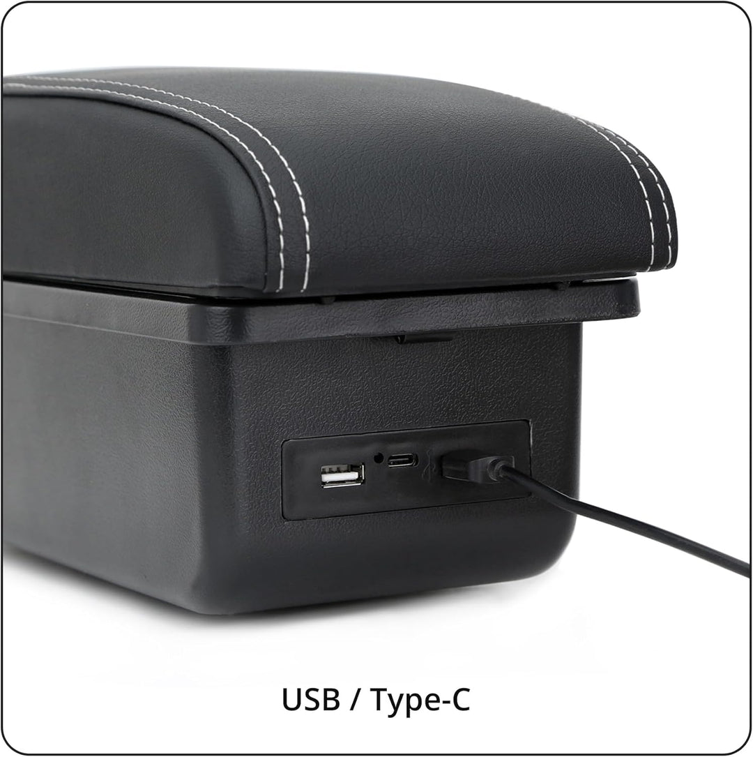 Auto Armlehnen für Mirage Attrage Space Star 2014-2018 Doppelschicht Mittelkonsole Grosse Aufbewahru