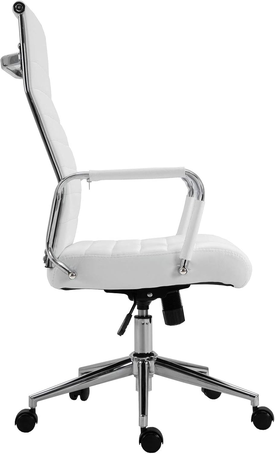 SVITA Elegance Comfort Bürostuhl Kunstleder weiss Schreibtischstuhl Drehstuhl Weiss Kunstleder