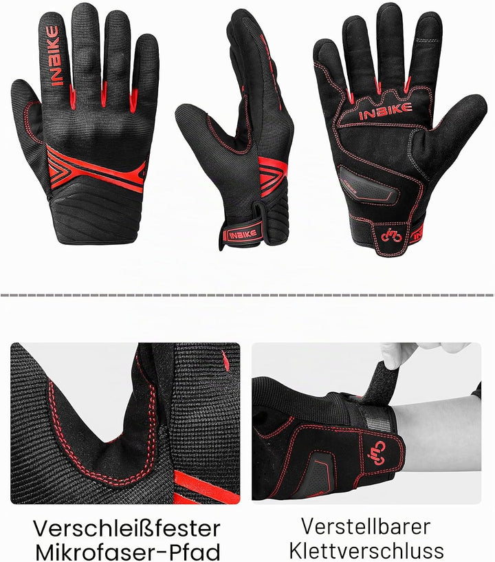 INBIKE Winter Motorradhandschuhe Wasserdicht Warm Winddicht mit Harter Schutz Motocross Motorrad Han