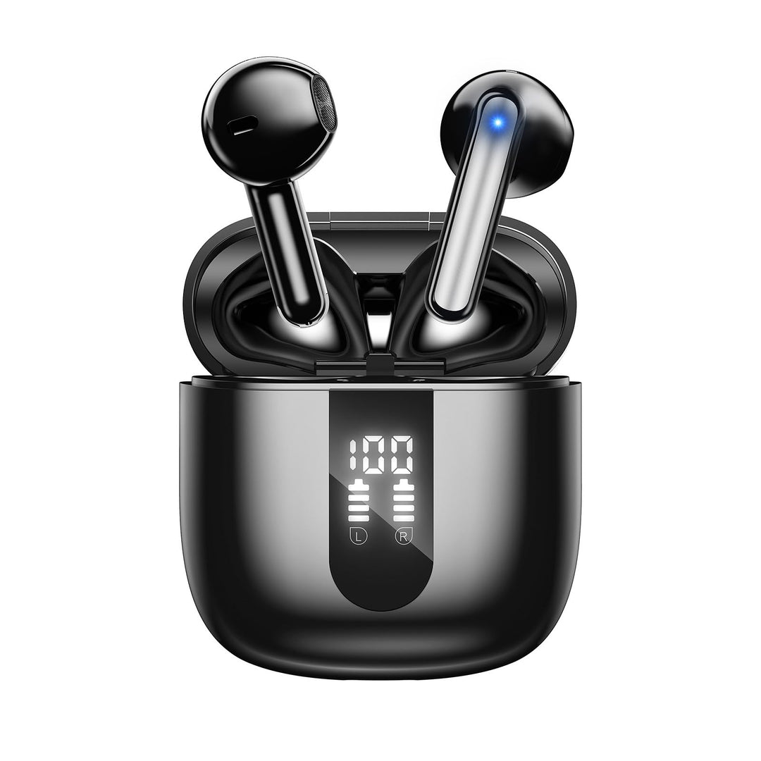 Kopfhörer Kabellos Bluetooth 5.4, In Ear mit 6 ENC Mikrofon Bluetooth Kopfhörer, 60 Std Stereo Kabel
