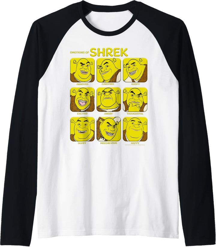 Shrek Emotions Of Shrek Box Up Raglan