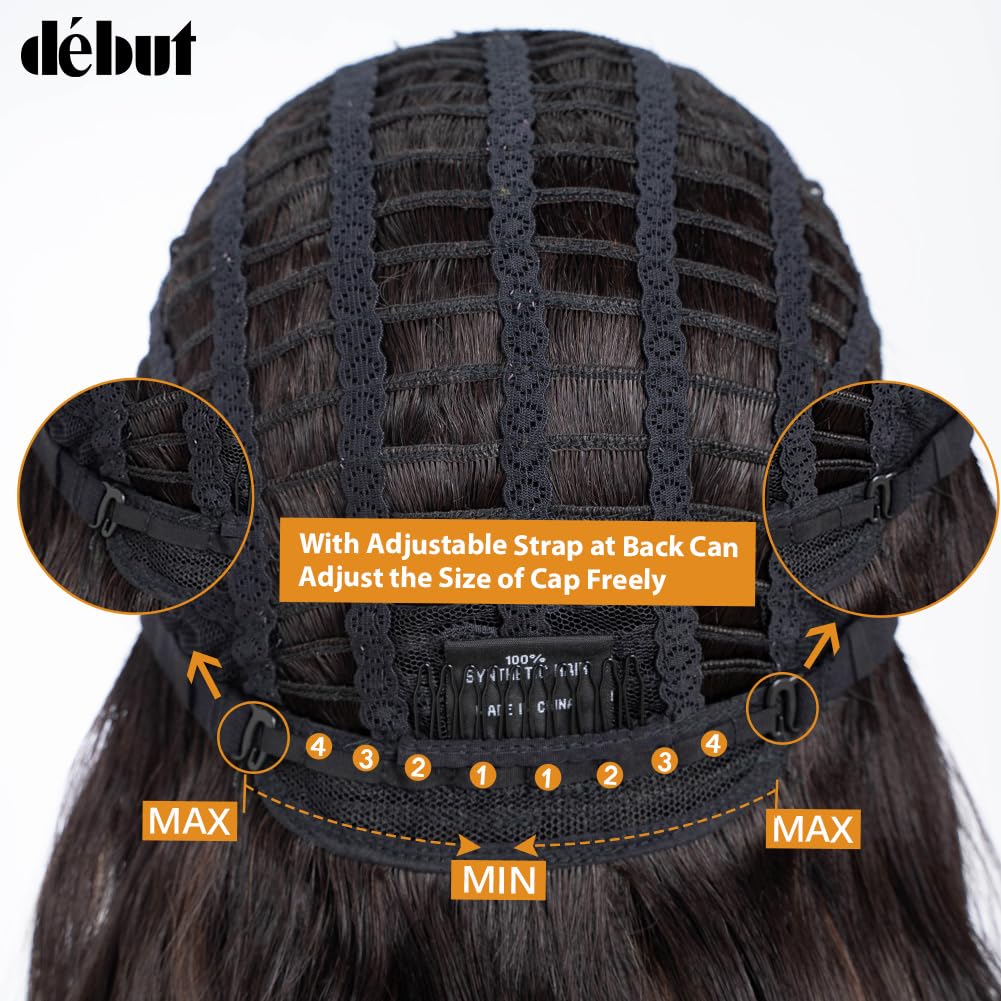 DÉBUT Lace Front Perücke 75 cm Wasserwelle Super lange Perücke 5% Brasilianisches Reines Echthaar un