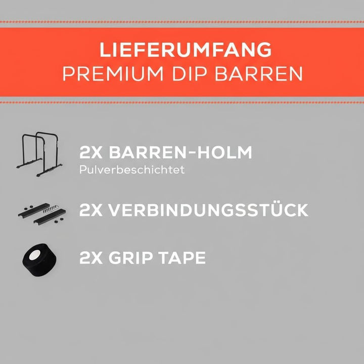 NEOLYMP Dip Barren Calisthenics Equipment – 400kg belastbare Dip Station mit E-Book - verstellbare B