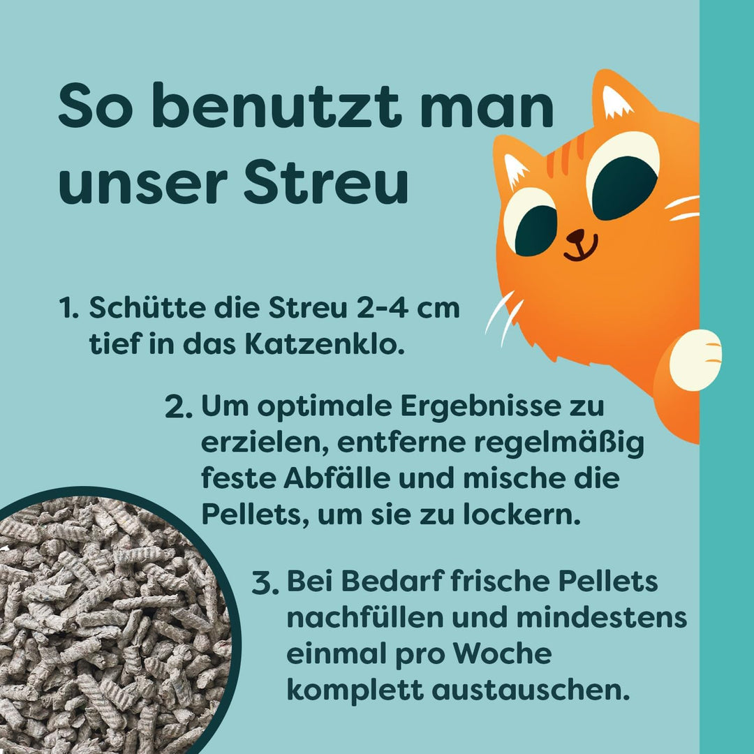 Breeder Celect Natürliches Katzenstreu (30L) - 99% Recyclingpapier, Saugfähige Katzenstreu Pellets,