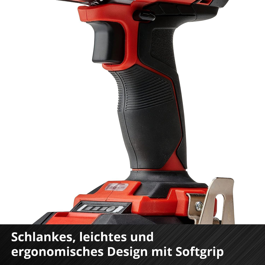 Einhell Akku-Bohrschrauber-Set TE-CD 18/40 Li +69 (2x2,0 Ah) Power X-Change (Lithium Ionen, 2 Gang,
