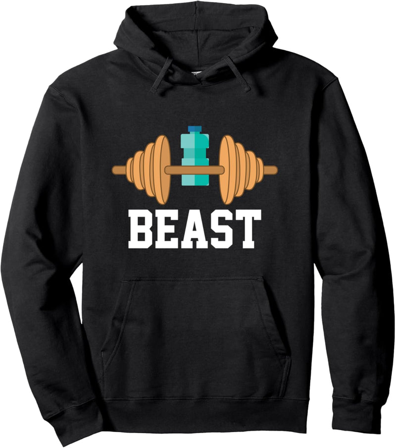 Beast in Training Gym Fitness Fitnessstudio Partnerlook Pullover Hoodie