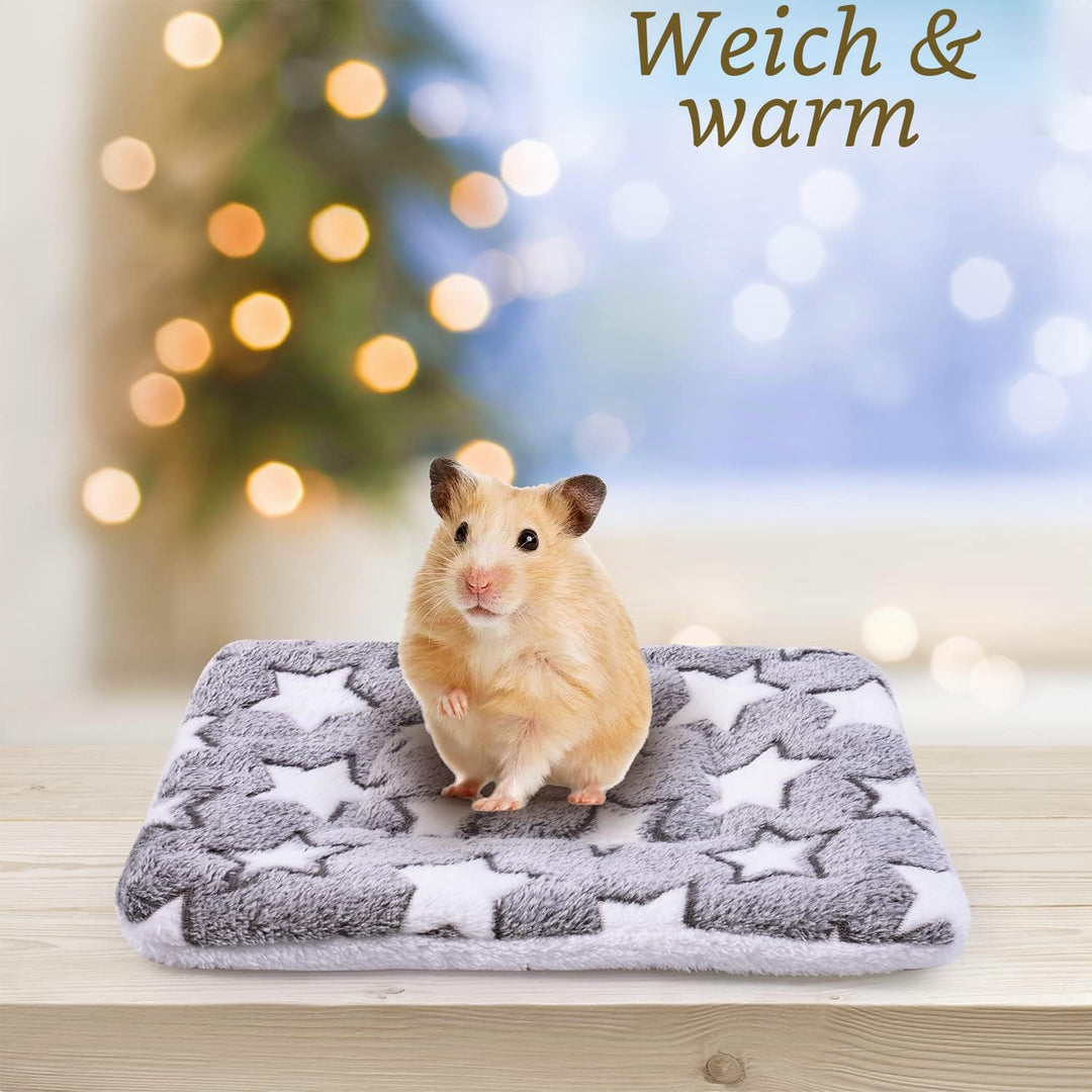 MICOOYO Kleintier-Bettmatte, Flauschiges Fleece, Kaninchenbett, Haustierunterlage, Matte für Kaninch
