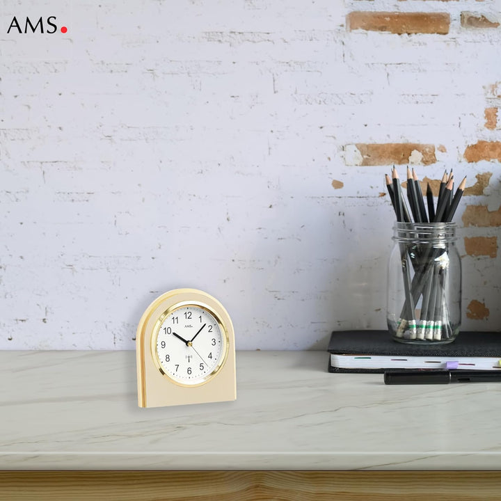 AMS 5197 Tischuhr Design, 13 x 13 x 6 cm