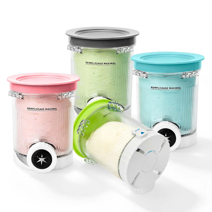 4 Stück Creami Swirl Becher für Ninja Swirl by CREAMi Softeis- & Eismaschine, 16 oz Behälter für Nin