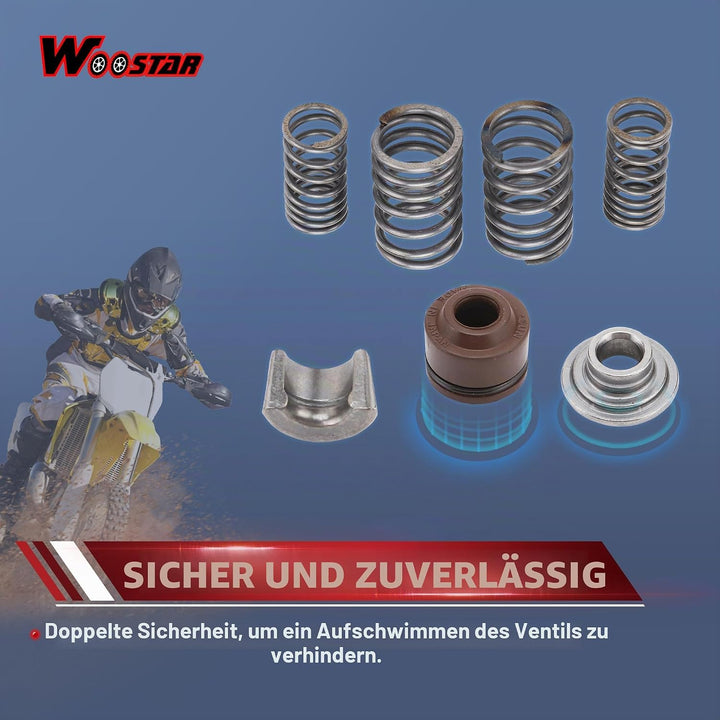 WOOSTAR Zylinderkopf 64mm Ventilbaugruppe Ersatz für GY6 50ccm 139QMB Motor Roketa Taotao Sunl Chine