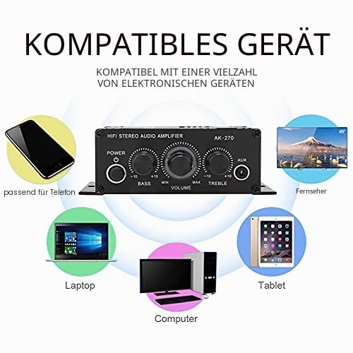 Leistungsverstärker Audio Karaoke Heimkino-Verstärker 2-Kanal Klasse D Verstärker USB/SD AUX Eingang