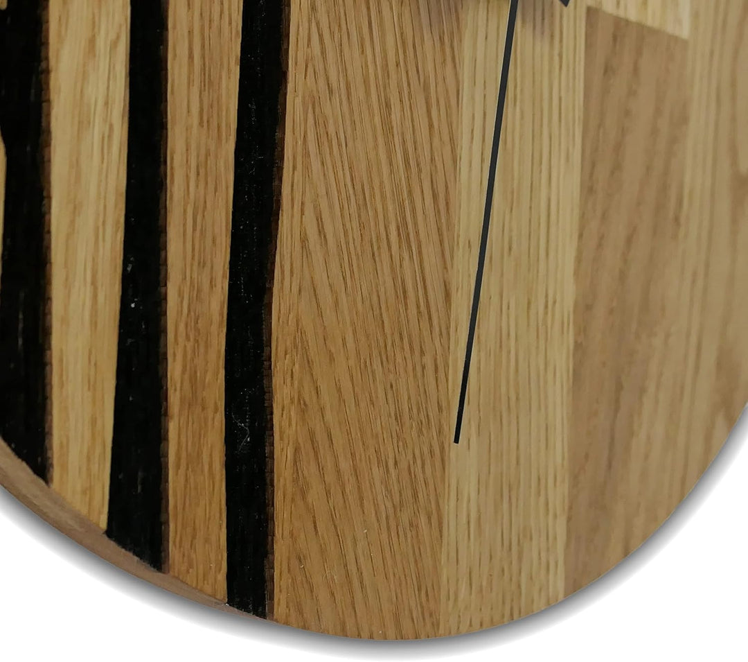 SENTOP Wanduhr aus Holz, Wanduhr aus Eiche, Moderne Wanduhr, Heimdekoration, Wanduhr aus echtem Eich